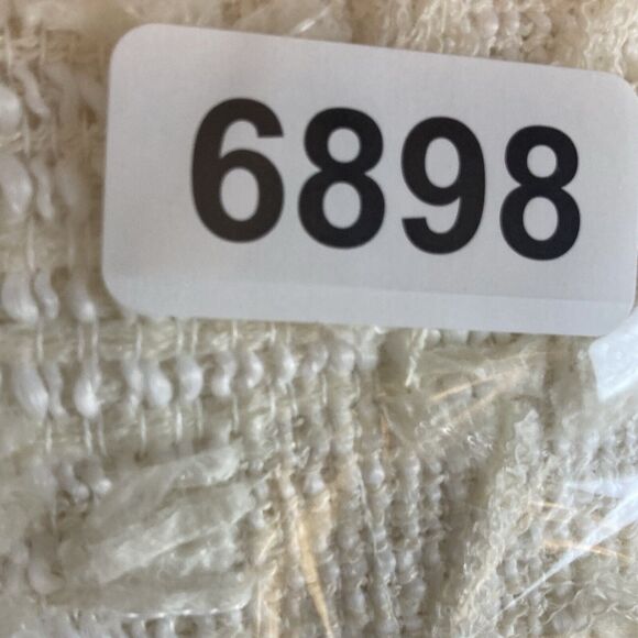 HM Mini Skirt Womens 10 Ivory Textured Short Pockets‎ Holiday Shaggy - Picture 10 of 10